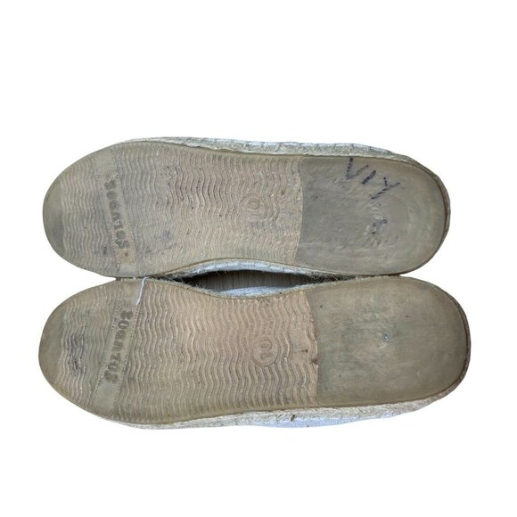 SOLUDOS Beige Chambray Embroidered Orange Espadrilles flat Women's Shoes Sz 10 - Picture 11 of 11